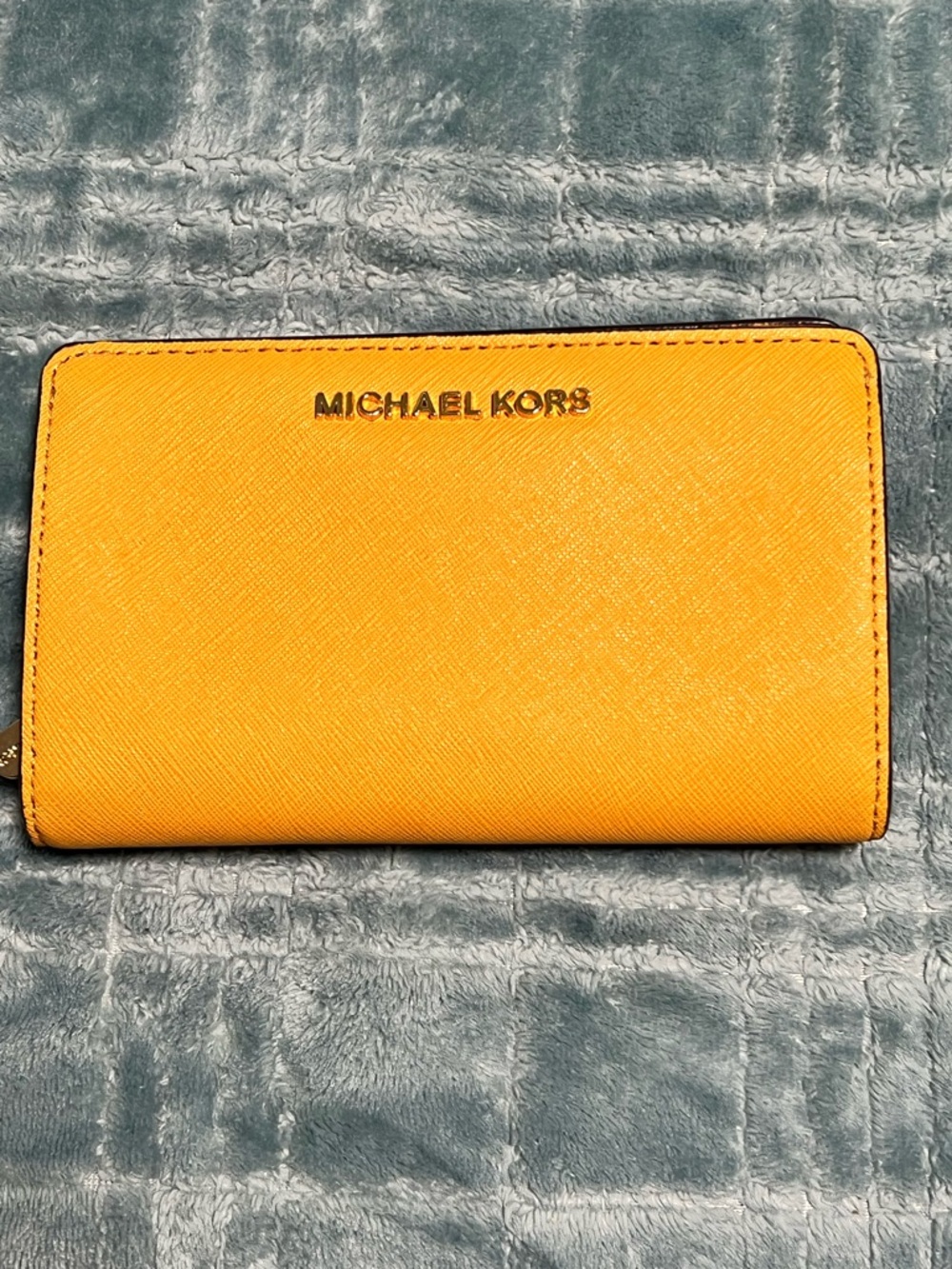 Michael Kors Bright Orange Saffiano Leather Wallet